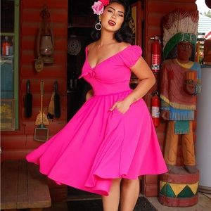 Pinupgirl clothing Natalie dress, BNWT fuchsia 4X $80